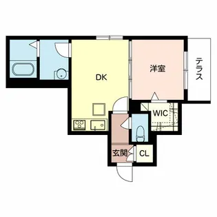 シャーメゾン東岸和田【102号室】の間取り