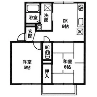紙屋ハウス5番館【E203号室】の間取り