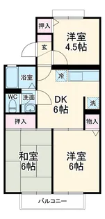 サンラインⅠ【2階】の間取り