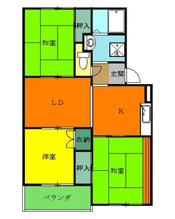 ライズィングマンション【A102号室】の間取り