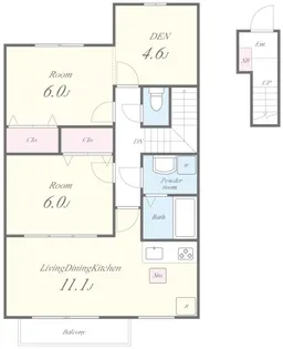 アーバン新家【205号室】の間取り