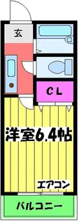 グロース・エレガント岸和田弐番館【208号室】の間取り