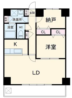 西辻マンション【804号室】の間取り