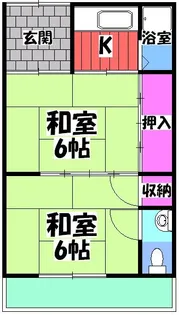 こだまハイツ【101号室】の間取り