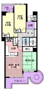 光明池アーバンライフ【511号室】の間取り