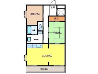 ロイヤルスクエアあむ1【201号室】の間取り