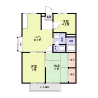 エステートピア深阪【205号室】の間取り