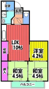 シャトー堺町【304号室】の間取り