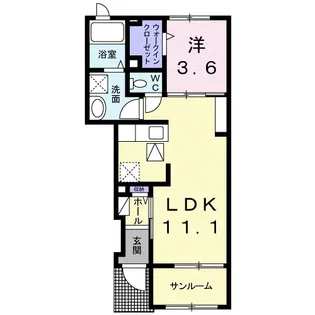 リンデン タカキ【1階】の間取り