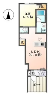 エスポア森本Ⅰ【1階】の間取り