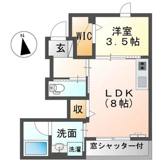 アクロスモモ【1階】の間取り
