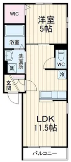 サニーフラット西大宮【1階】の間取り