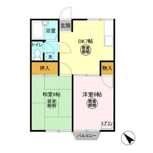 アーバン華川【1階】の間取り