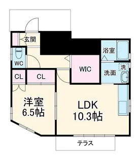 ユーロサザン【1階】の間取り
