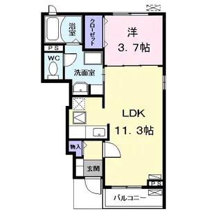 グリシナ Ⅱ【1階】の間取り