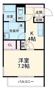 コンフォートエスト【1階】の間取り