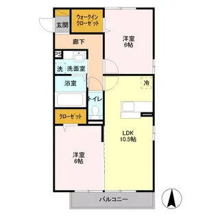 グランシーバⅠ【1階】の間取り