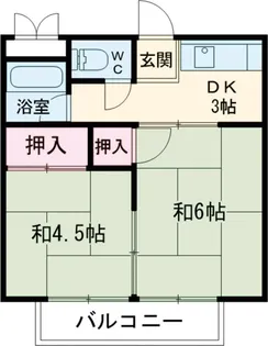 ハイツ高倉台【202号室】の間取り