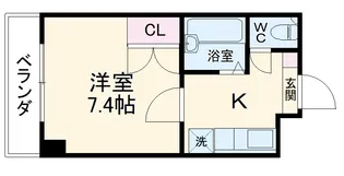 ウイステリア新瑞【5階】の間取り
