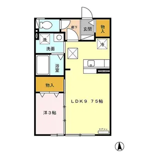 ヴィライン若宮【2階】の間取り