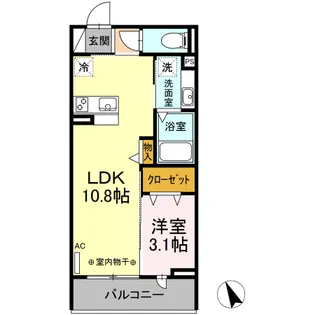 Avenir【302号室】の間取り