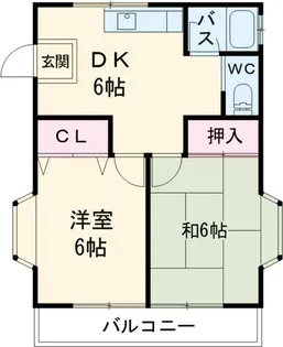 クレスト【203号室】の間取り