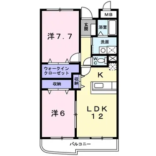 クラージュ アン【4階】の間取り
