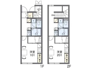 レオパレスイナバウアー2006【208号室】の間取り