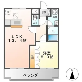 フォレストコート【2階】の間取り