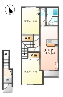 Felice C (フェリーチェシー)【2階】の間取り