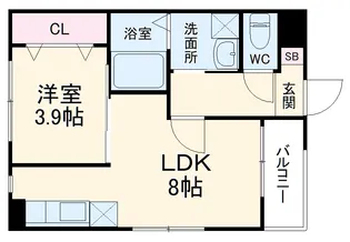 MOVE山王EAST【3階】の間取り