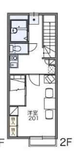 レオパレスシャルムⅡ【2階】の間取り