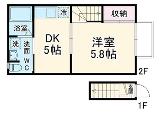 リーリエ船橋本町【2階】の間取り