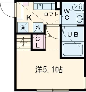 リリハウス北里【103号室】の間取り