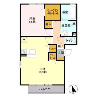 ベル・アジュールⅡA棟【3階】の間取り