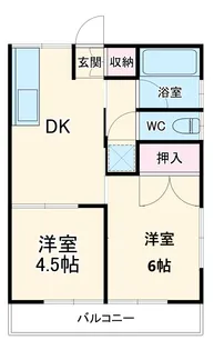 第1ウエキハイツ【2階】の間取り