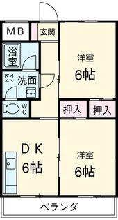 一本木マンション【206号室】の間取り