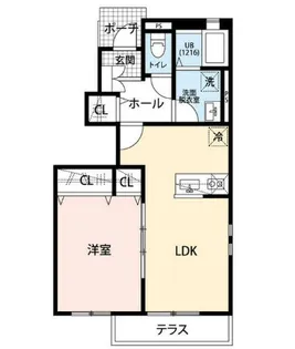 クレール 相生【1階】の間取り