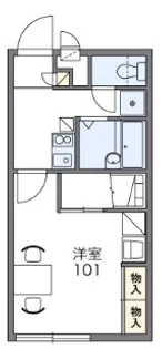 レオパレスパークサライ【104号室】の間取り
