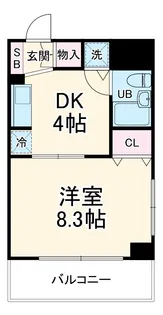 アソルティ関内大通公園【7階】の間取り