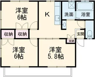 コーポ21A【102号室】の間取り