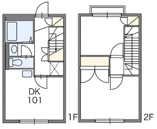 レオパレスMarch’98【1階】の間取り
