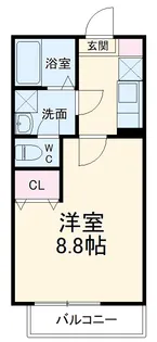 クレフラスト坂井戸【1階】の間取り
