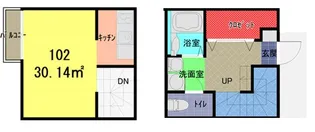 アークシティ霞ヶ関【1階】の間取り