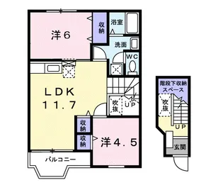 ニュークレストール七福【2階】の間取り