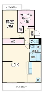 フローラ蜆塚Ⅱ【403号室】の間取り