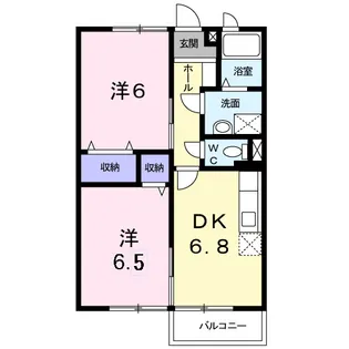 シャインレイク【1階】の間取り