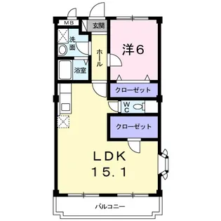 メゾンロイヤルコート【2階】の間取り