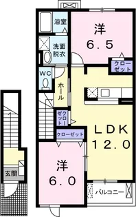 レフレールⅡ【2階】の間取り