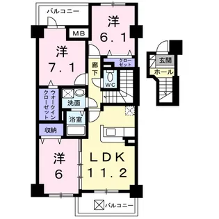 カイラス・ドルフ【4階】の間取り